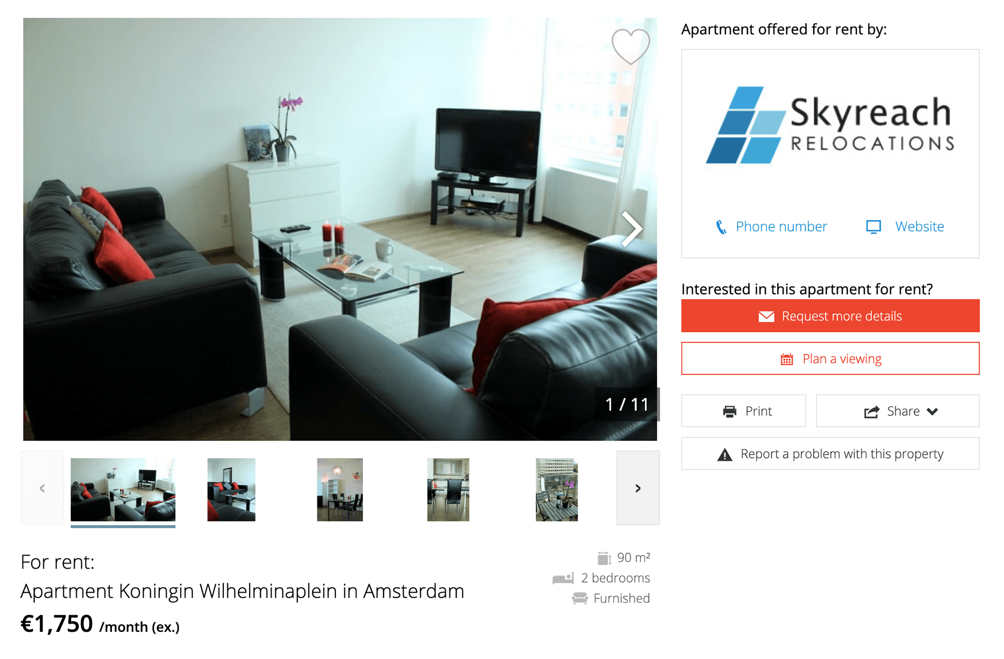 Квартира в районе Новый Запад (Nieuw West) не очень далеко от центра за 1750 € в месяц