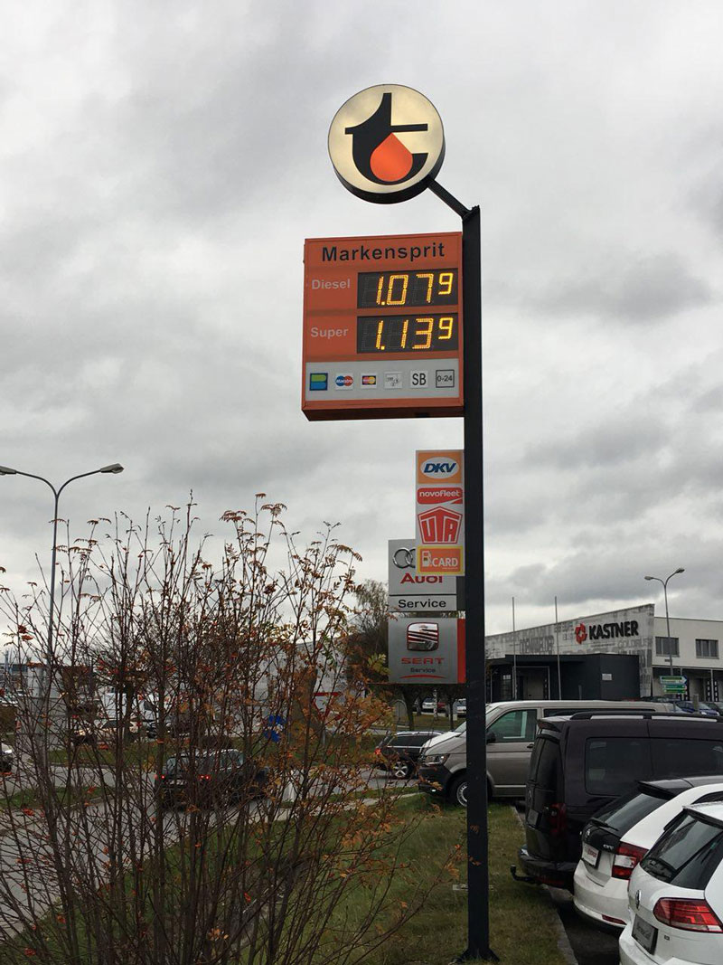Цены на топливо в сети заправок Turmöl