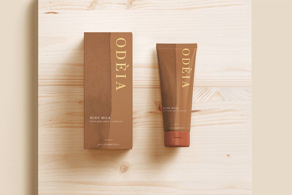 Брендинг упаковки для греческого бренда косметики Odeia