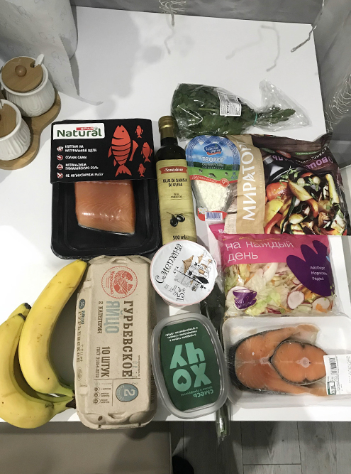 Продукты, купленные после прогулки