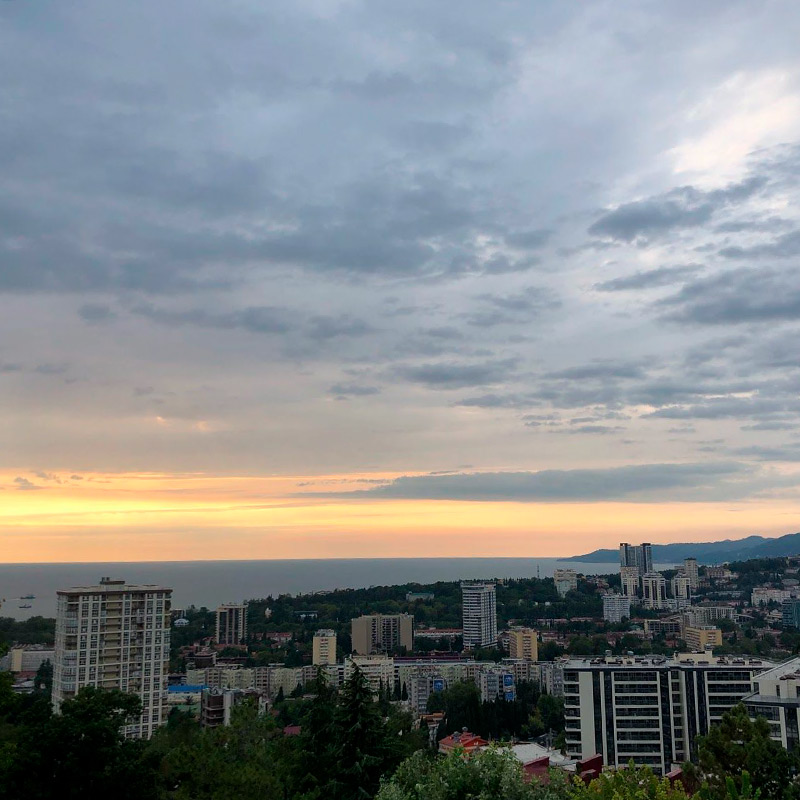 Вид на Сочи с горы Батарейка
