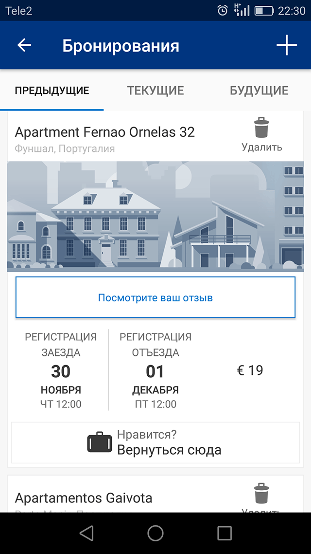 Платили от 19 до 46 € за ночь
