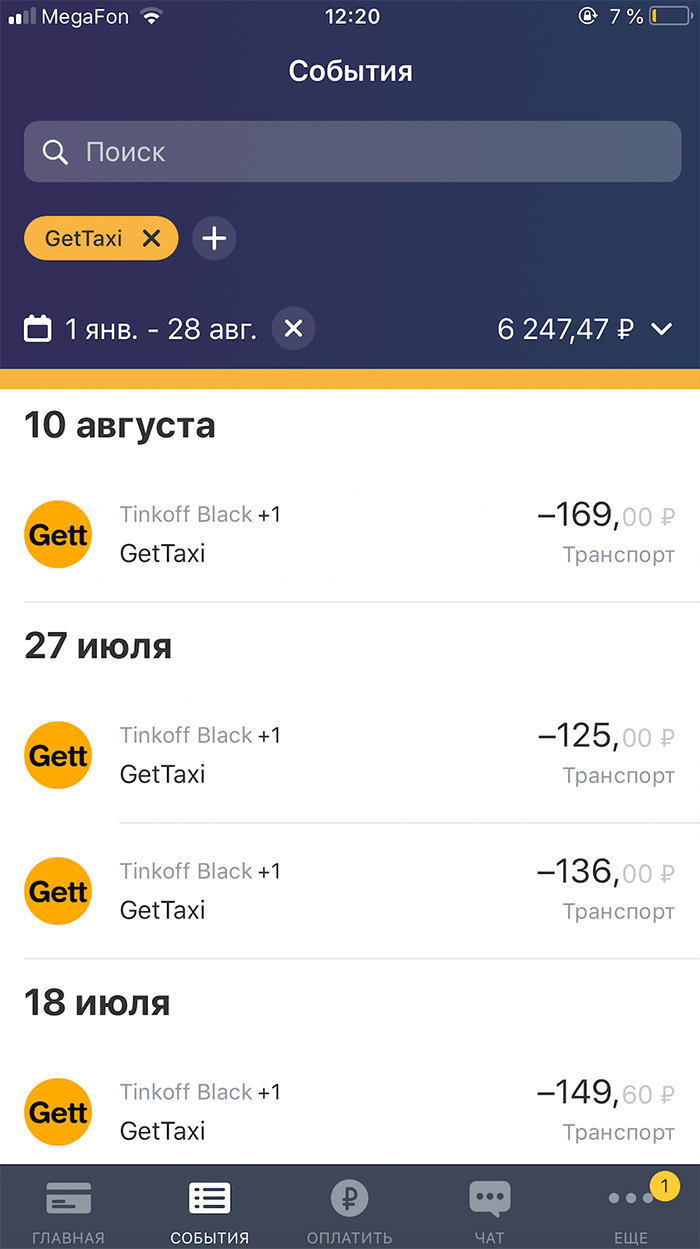 С января я потратила на такси 10 тысяч рублей