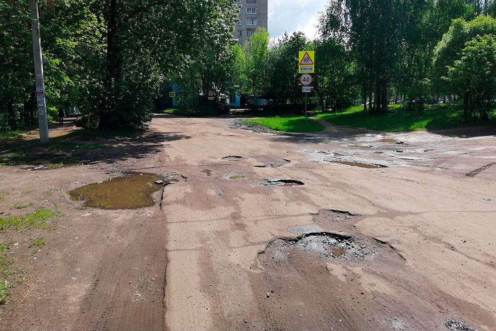 Так выглядит дорога недалеко от моего дома