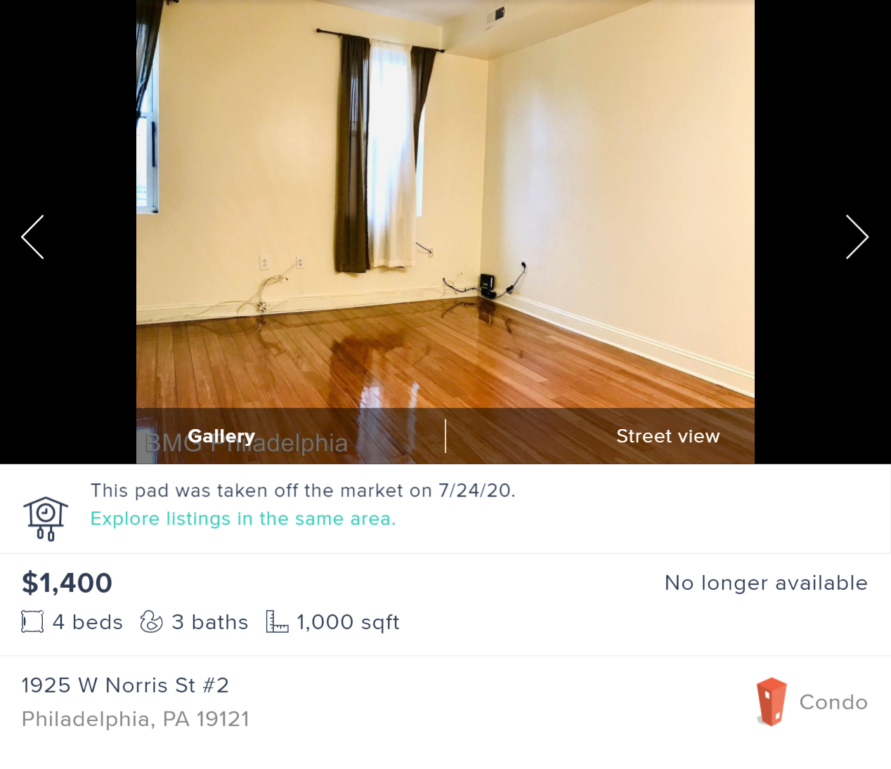 Такая квартира без мебели стоит 1400 $ в месяц