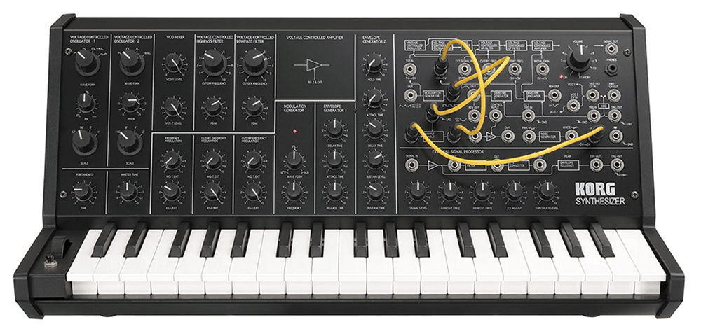 Довольно толковый одноголосый синтезатор Korg MS-20 был популярен в рейв-культуре начала девяностых. Недавно этот синтезатор переиздали в уменьшенном формате