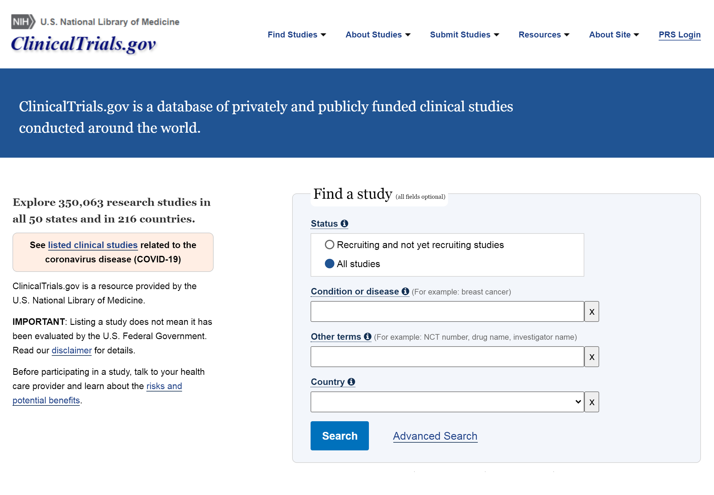 Основная сложность для пациента — найти на ClinicalTrials.gov не только подходящие ему активные исследования, но и клиники, в которых они проводятся: на сайте все медучреждения представлены как почтовые индексы