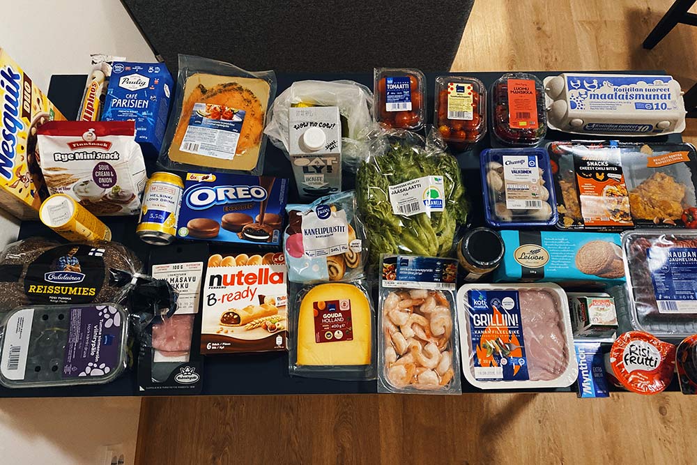 Наши покупки в продуктовом на 95 €
