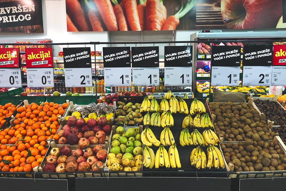 Цены на продукты в супермаркете Idea Super в Зеленике