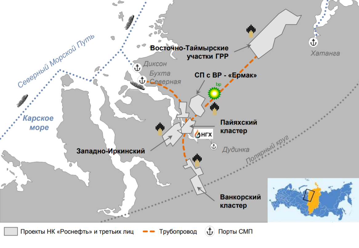 Роснефть бизнес карта