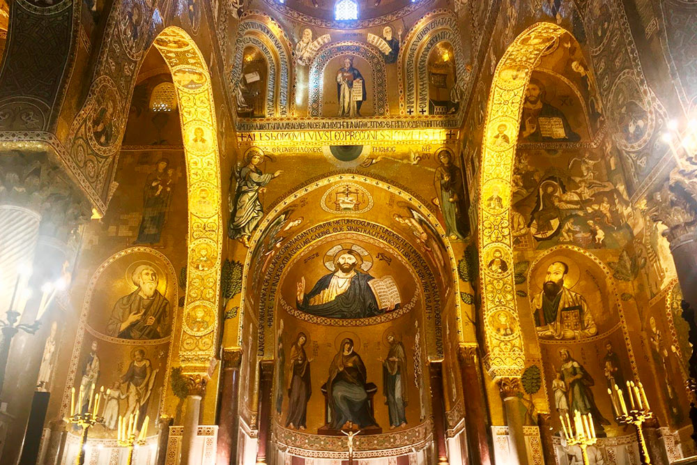 Фрески в Палатинской капелле в Палермо