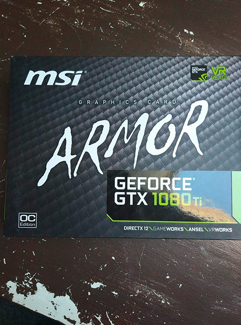 Новенькая видеокарта MSI GeForce GTX 1080 Ti 1531MHz Armor OC стоила бы мне 59 тысяч рублей