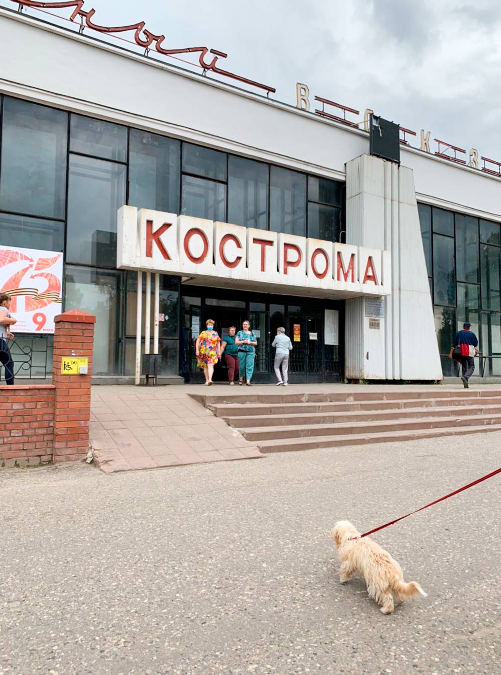 Фиба спешит на автовокзал в Костроме, чтобы отправиться в Плес