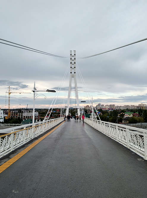 По мосту запрещено передвигаться на велосипеде, скейте и роликах. Но люди все равно катаются