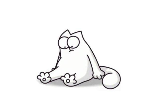 Cartoon cat а 4. Саймонс Кэт гиф. Саймон гифка. Кот Саймон. Кот Саймон gif.