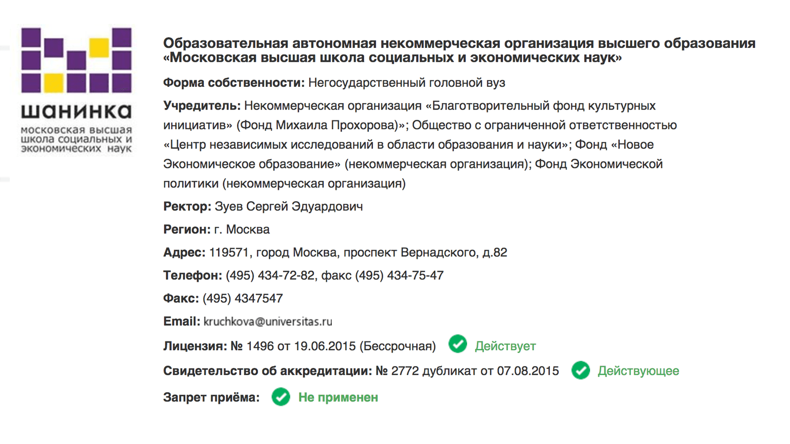 Кажется, что свидетельство об аккредитации действующее