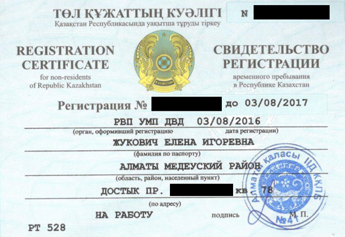 Моя регистрация по трудовому договору на год