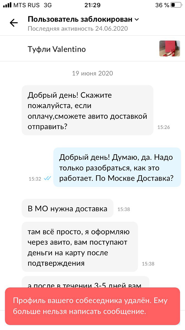 В чате мошенники заботливо объяснили мне, как якобы работает «Авито-доставка»