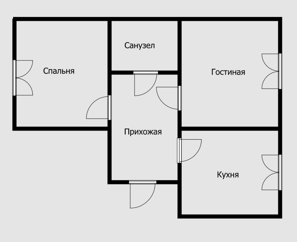 В этой квартире очень большая прихожая, и есть много возможностей для перепланировки