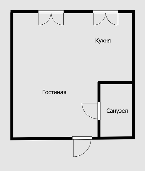 Квартиры-студии от застройщика согласованы изначально, такая планировка законна