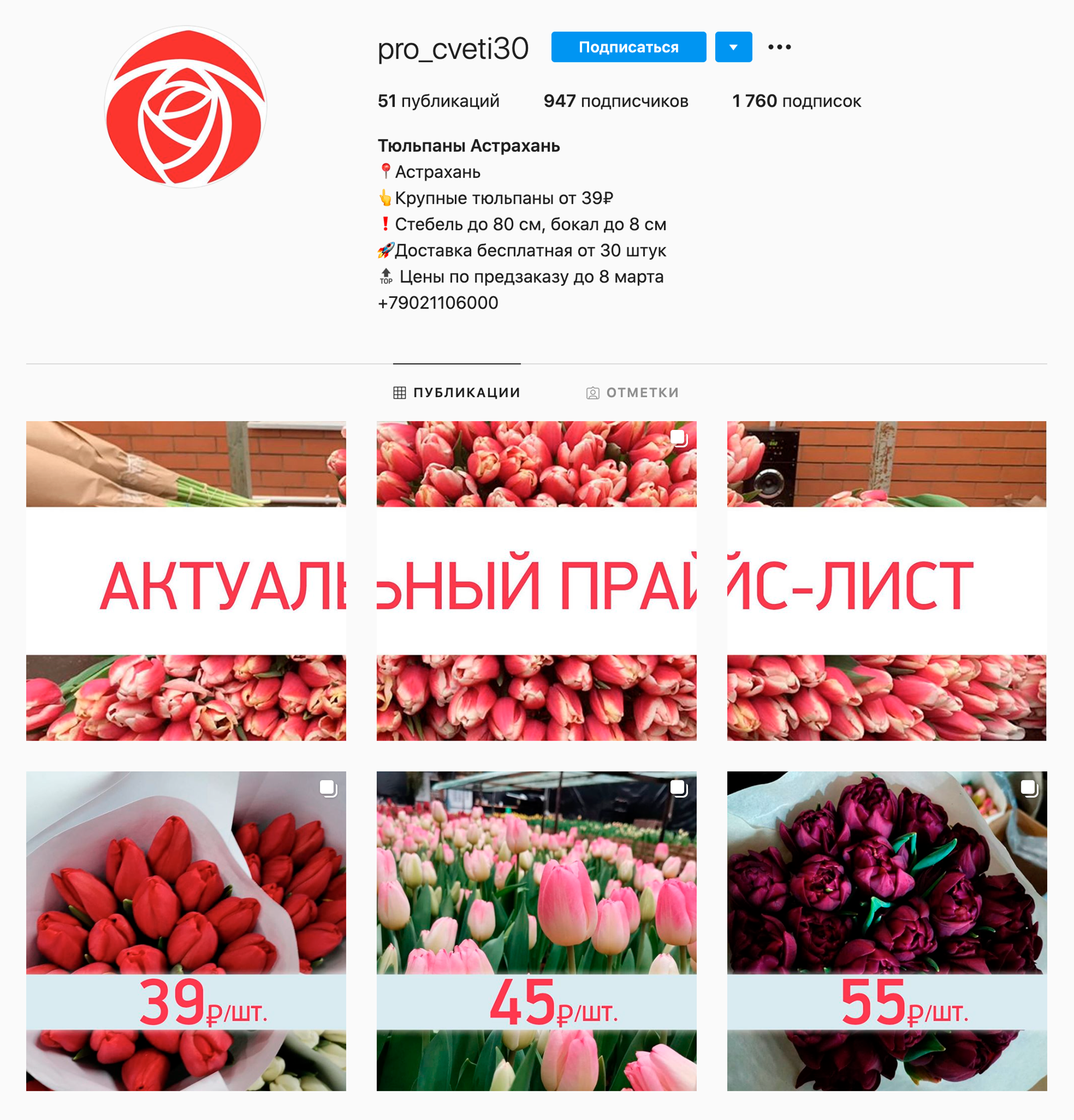 Так выглядит наш инстаграм сейчас