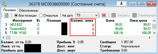 Обратите внимание, что столбец «Балансовая цена» показывает нули. Брокер-2 принял ценные бумаги, но он не знает, за какую цену я их покупал, поэтому отражает их так, будто они достались мне бесплатно. Это может сыграть злую шутку при налогообложении, поэтому нужно представить Брокеру-2 документы, в соответствии с которыми он сможет верно отразить балансовую цену моего портфеля