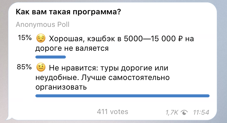 Читатели нашего телеграм-канала не очень воодушевлены государственной инициативой