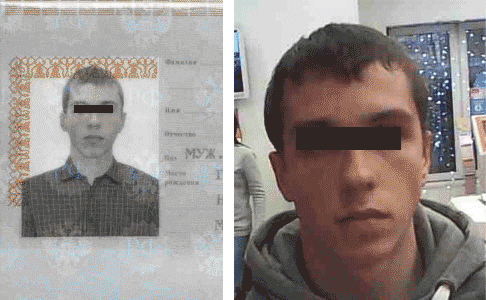 Клиент, пришедший в салон с моим паспортом. Фото справа сделано в салоне связи