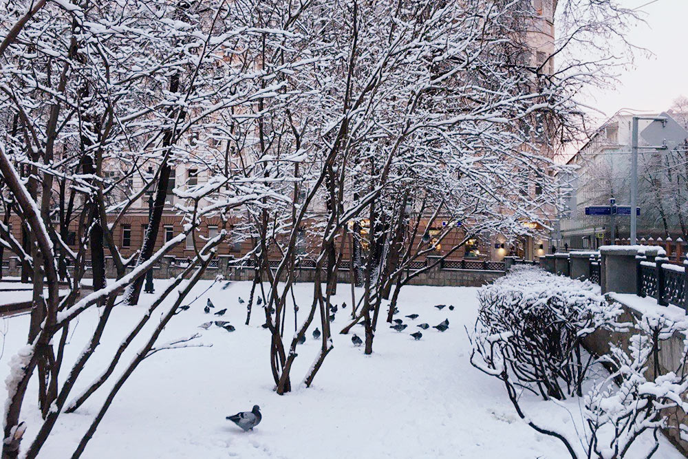 Заснеженные переулки в центре