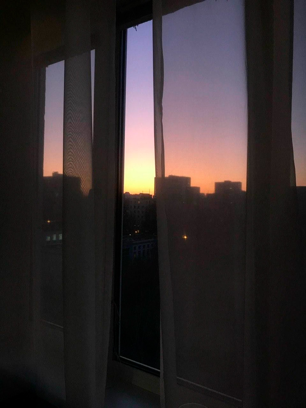 Вид из моего окна на закате