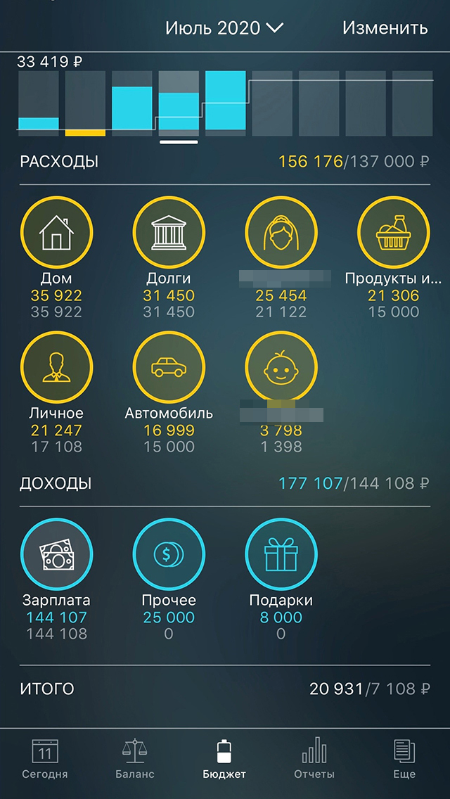 Для ведения бюджета я пользуюсь приложением Money Pro