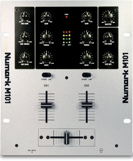 Numark M101, 7000 <span class=ruble>Р</span>. Просто пульт. Собирает два сигнала в один. Непригоден для скретча