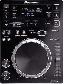 Pioneer CDJ−350, 42 000 <span class=ruble>Р</span>. Проигрывает компакт-диски и MP3