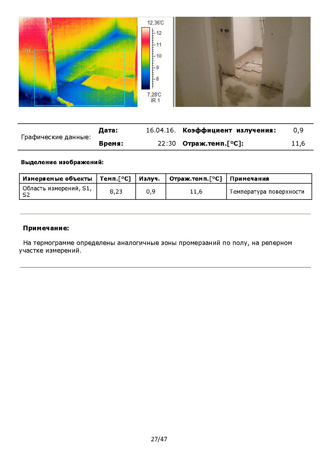 Каждое помещение в доме снимается на фото, а затем делается его тепловой снимок