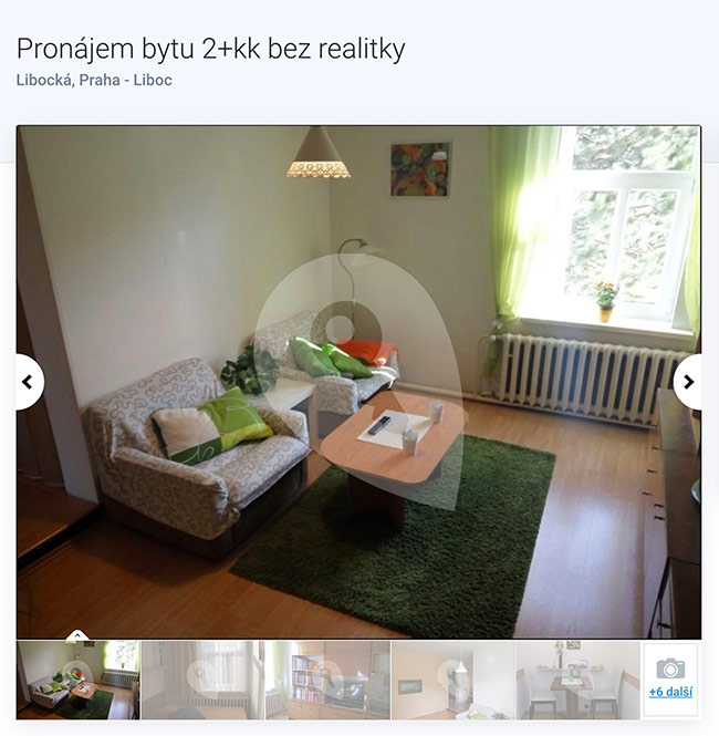 Двухкомнатная квартира с мебелью за 13 600 крон (38 200 р.) в хорошем районе Праги — Břevnov. Коммунальные платежи — еще 800 крон (2250 р.) в месяц