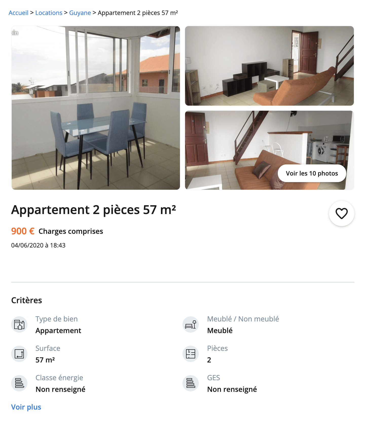 Квартира с двумя комнатами — 900 €