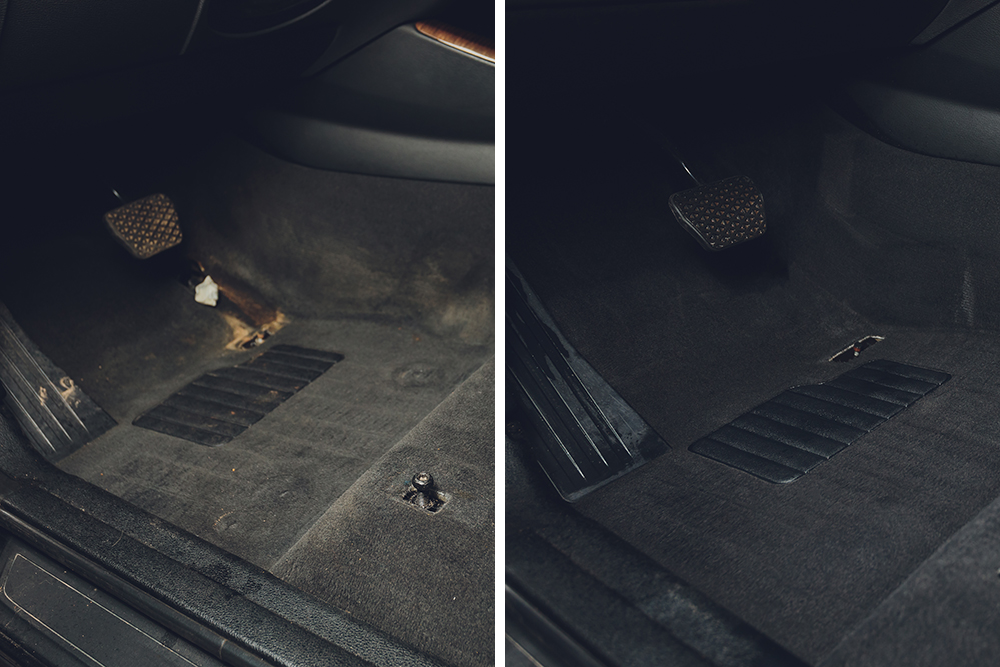 Пол автомобиля до и после детейлинга. Фото: Vershinin89&nbsp;/ Shutterstock