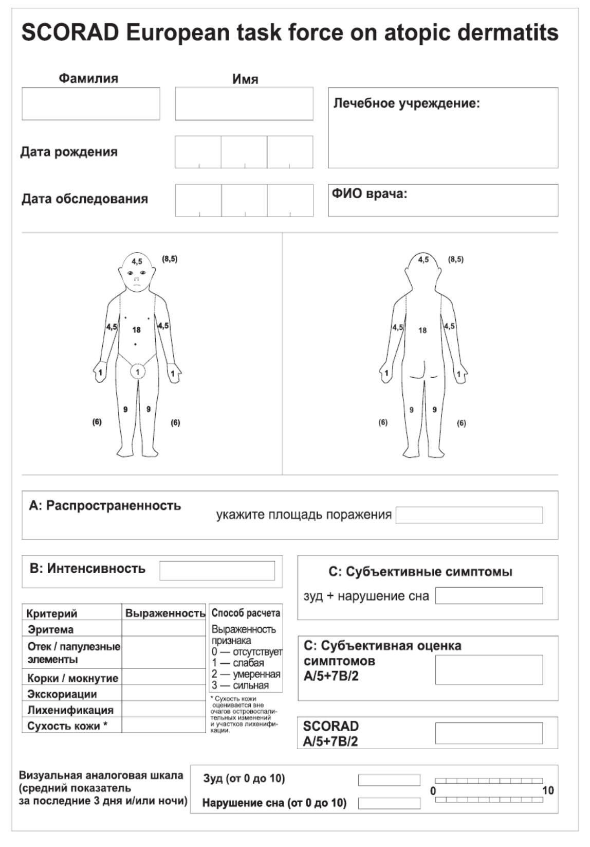Такая анкета помогает врачу определить, есть ли у ребенка атопический дерматит, и оценить тяжесть заболевания. Источник: mzdrav.rk.gov.ru