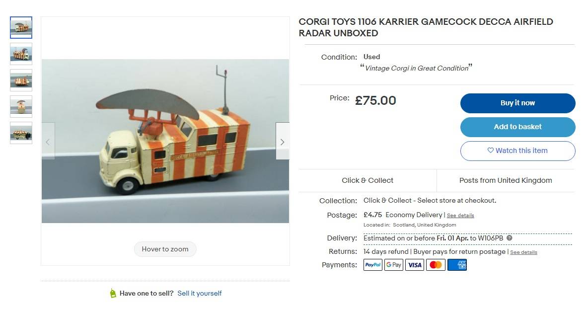 Игрушка в хорошем состоянии, но без&nbsp;упаковки стоит 75 £. Источник: ebay.co.uk
