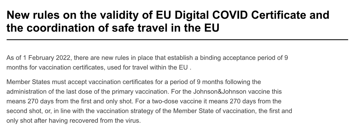 Информация о новых стандартах применения европейских сертификатов о вакцинации на сайте Еврокомиссии. Источник: ec.europa.eu