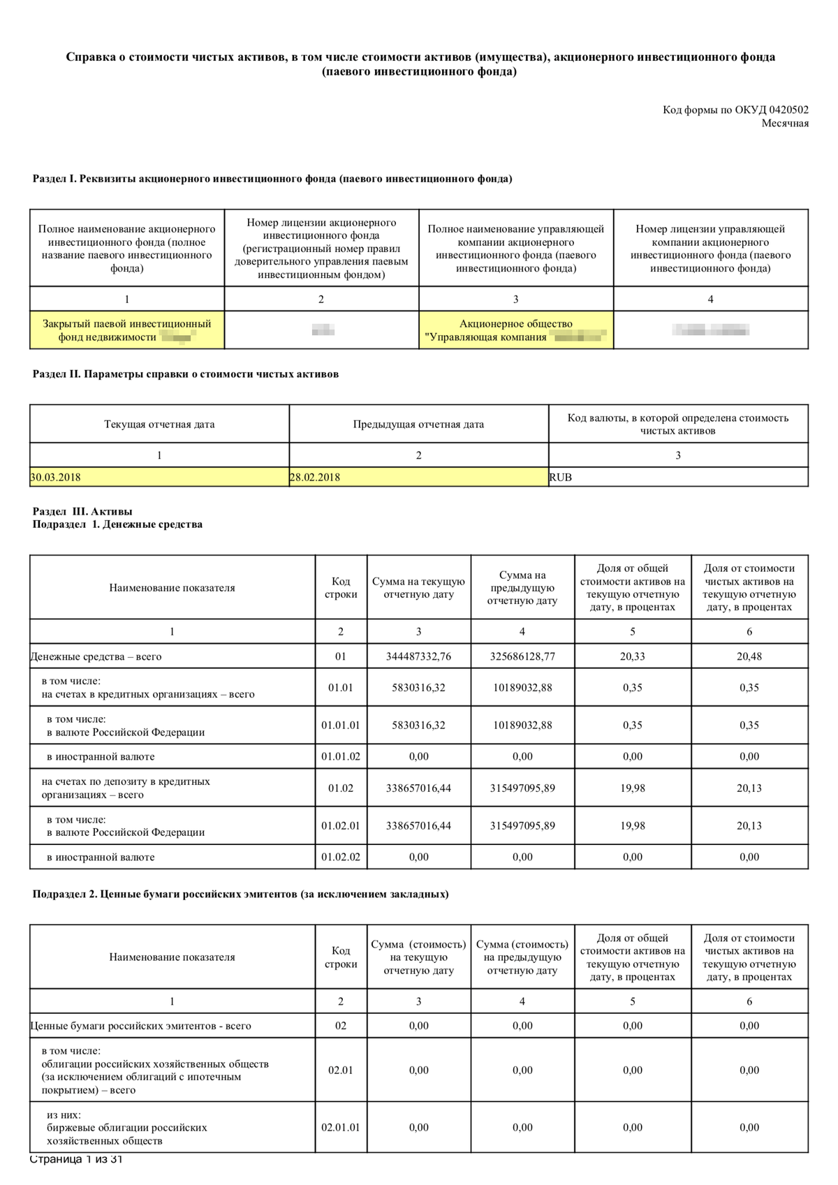 Комиссия по пуф расшифровка