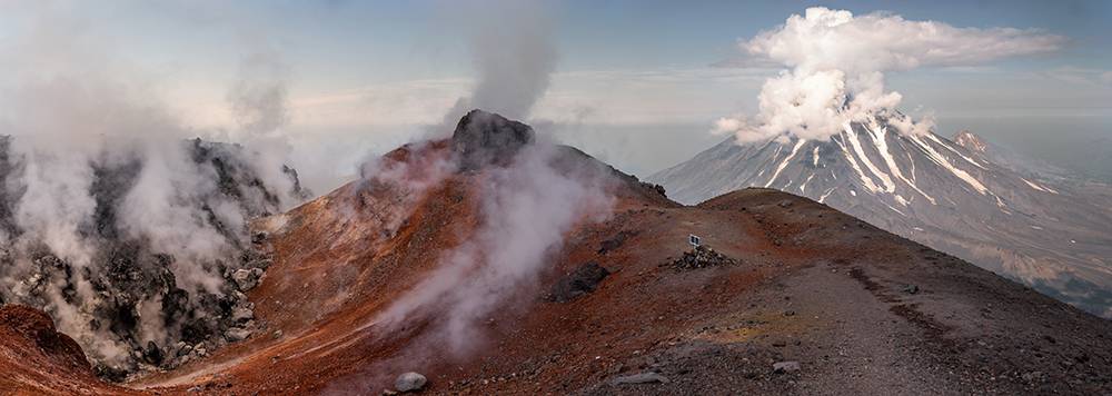 Вершина Авачинского вулкана в хорошую погоду. Источник: AnnaTamila&nbsp;/ Shutterstock