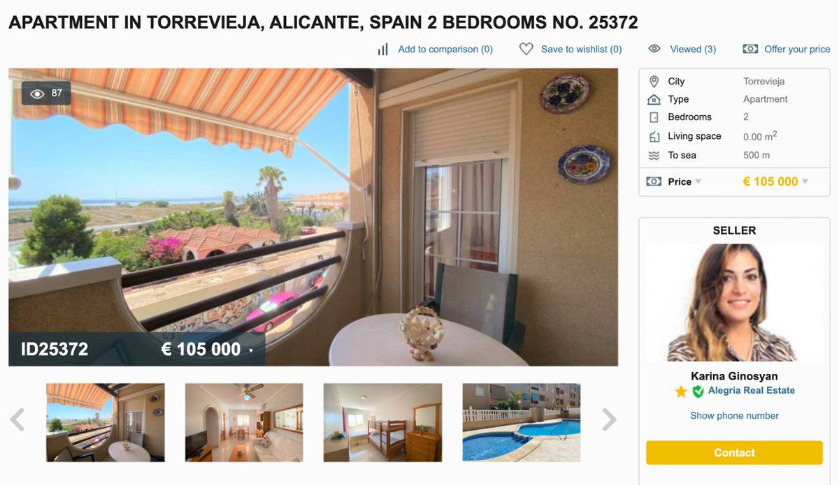 Сейчас квартиры, подобные моей, на сайте Spain-Real.Estate тоже стоят от 100&nbsp;000 €, но по новому курсу это уже 8 316&nbsp;693 <span class=ruble>Р</span>