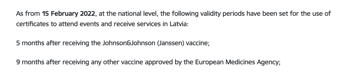Правила действия европейских сертификатов для&nbsp;посещения общественных мест в Латвии с 15 февраля. Источник: mfa.gov.lv