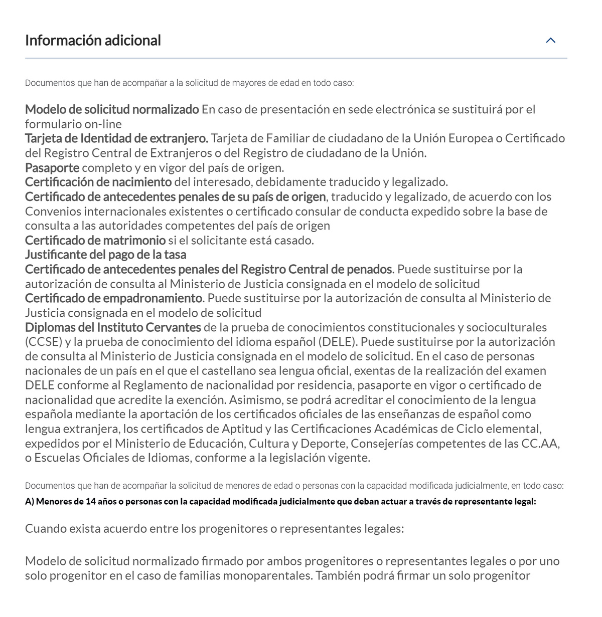Скриншот сайта Минюста со&nbsp;списком необходимых документов для&nbsp;гражданства