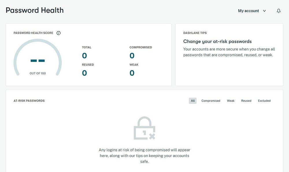 У Dashlane есть удобный раздел с аналитикой по вашим паролям и их надежности. Это поможет понять, где и какие данные стоит поменять или усложнить