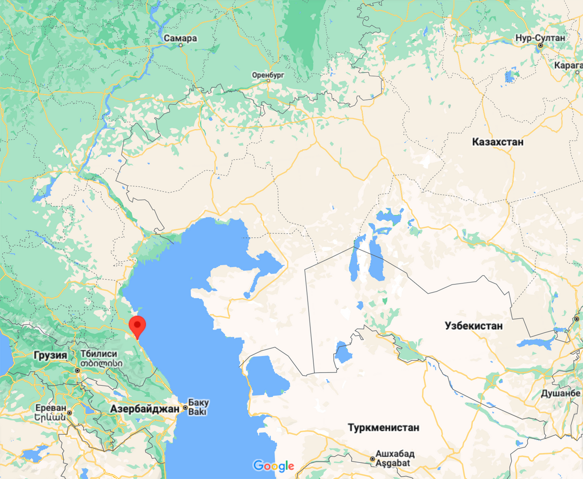 Каспийск на карте. Источник: «Гугл-карты»