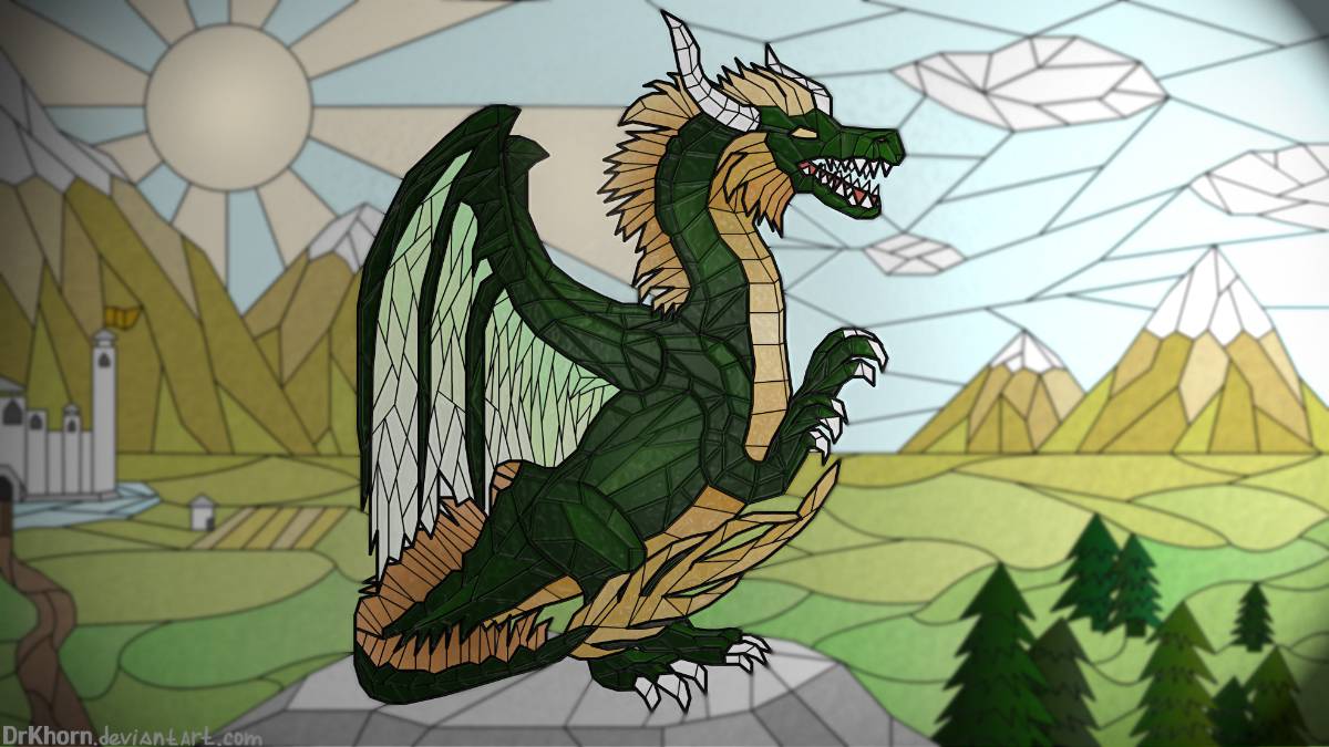 Зеленый дракон — монстр максимального седьмого уровня из лесного замка Оплот. Источник: DrKhorn&nbsp;/ Devianart