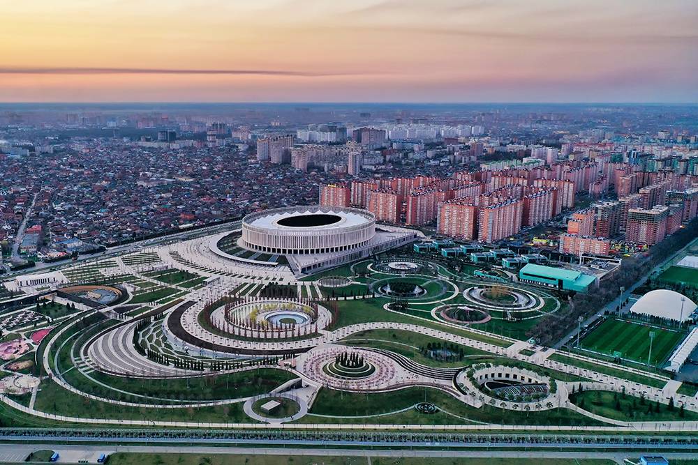 Парк «Краснодар» стал главной достопримечательностью города. Источник: SergaFomin / Shutterstock