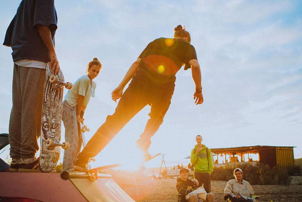 Скейт-рампа тоже появилась на пляже Академгородка благодаря спонсорам